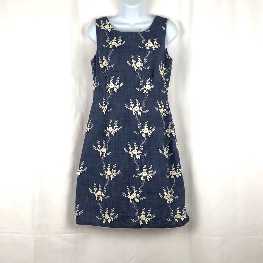 Just Taylor lace appliqué sleeveless dress 6P